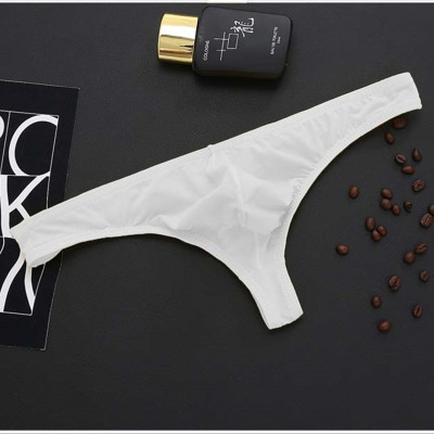 Muški thong od Ice Silk, prozračan, poluproziran, niski struk, bez šavova