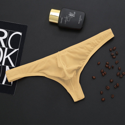 Muški thong od Ice Silk, prozračan, poluproziran, niski struk, bez šavova