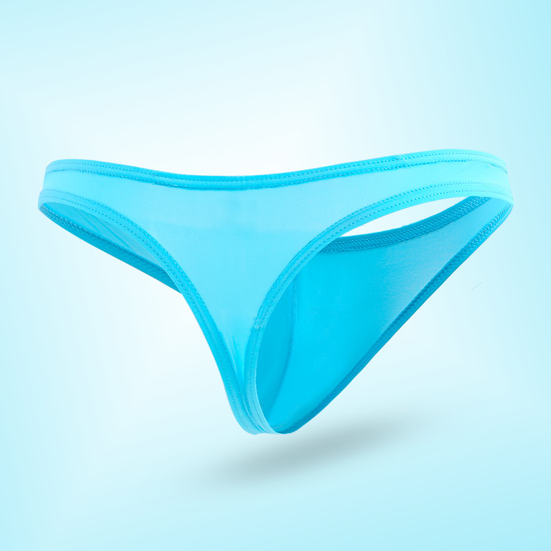 Muški thong od Ice Silk, prozračan, poluproziran, niski struk, bez šavova