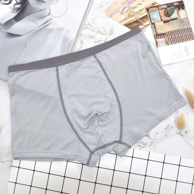 Modal férfi boxeralsó, lélegző, U-formájú zsebbel, középmagasságú, kötött anyag