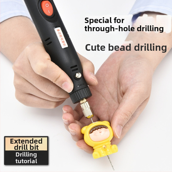 Mini elektrická vŕtačka 12V s plynulým nastavením rýchlosti, kefový motor, sieťové napájanie, univerzálny skľučovadlo, bez spätnej rotácie