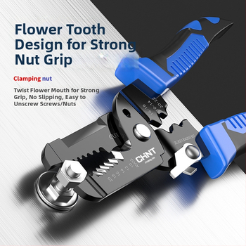 Chint Клещи за обелване на проводници – многофункционални професионални клещи за обелване, кримпване и рязане; Форма: клещи за обелване на проводник; Тегло: 0.11