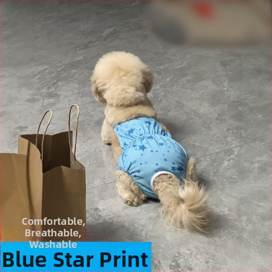 Пелени за женски кучета – копринен външен слой, подплата от зайча козина, средна талия, физиологични нужди