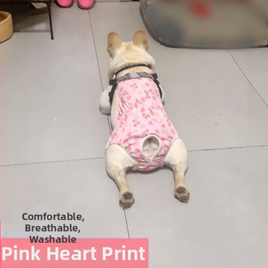 Пелени за женски кучета – копринен външен слой, подплата от зайча козина, средна талия, физиологични нужди