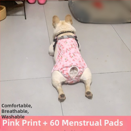 Пелени за женски кучета – копринен външен слой, подплата от зайча козина, средна талия, физиологични нужди