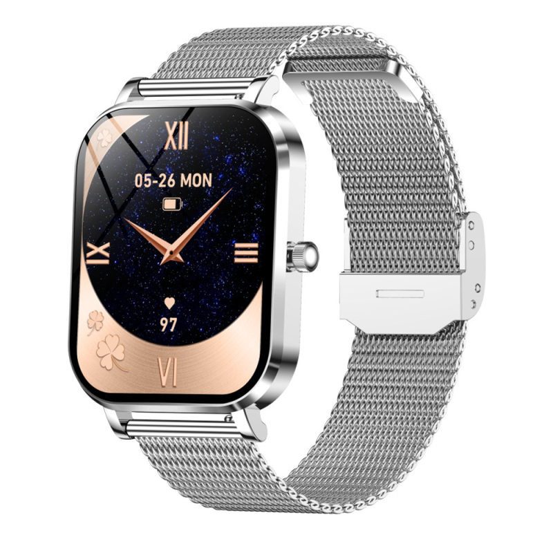 MK90 okosóra ultra vékony dizájnnal, Bluetooth hívások, szívritmus-monitorozás, vérnyomás-mérés, alvásfigyelés, 7–14 napos akkumulátor-élettartam