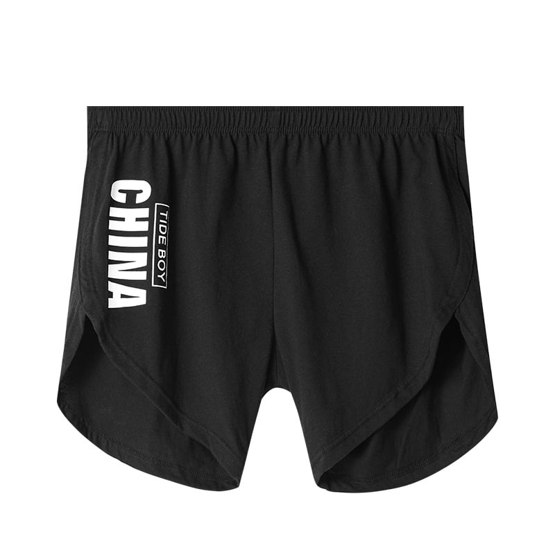 Férfi pamut nyomtatott boxeralsó - lélegző, középmagasságú derék, egyszerű szövés, 100% pamut