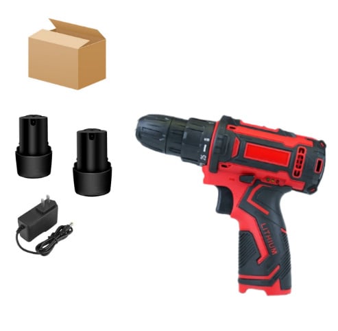 Bormașină/șurubelniță fără fir de 12V, cu viteză variabilă continuă, baterie Li-ion reîncărcabilă, motor cu perii, înainte și înapoi