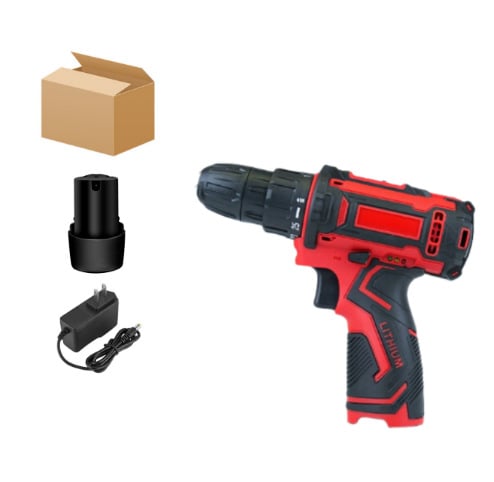 Bormașină/șurubelniță fără fir de 12V, cu viteză variabilă continuă, baterie Li-ion reîncărcabilă, motor cu perii, înainte și înapoi