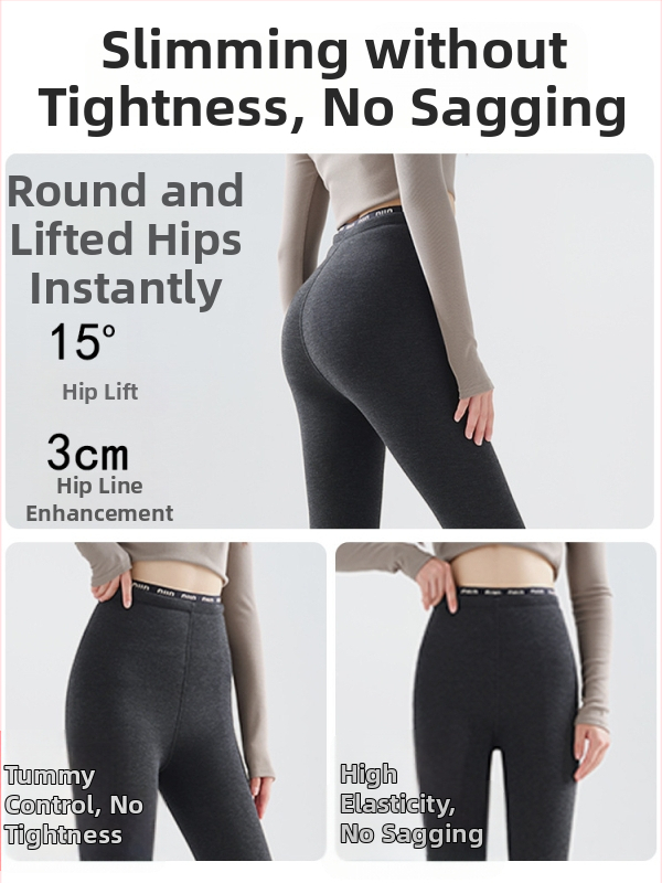 Női fleeces belső béléssel bélelt leggings, vastag anyag, karcsú szabás, betűs mintázat, hossz 9/10