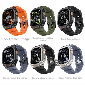 Dingrui Apple Watch pánt – sportos stílus, szilikon + cink ötvözet + rozsdamentes acél, Apple Watch-kompatibilis, tűcsat, 2025-ös kiadás