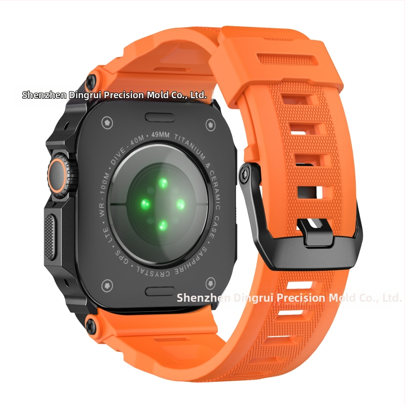 Dingrui Apple Watch pánt – sportos stílus, szilikon + cink ötvözet + rozsdamentes acél, Apple Watch-kompatibilis, tűcsat, 2025-ös kiadás