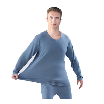 Мъжки термален пижамен костюм едно парче - свободна кройка, еднослойно, вискоза 94,6%, подплата спандекс 5,4%, умерено топло