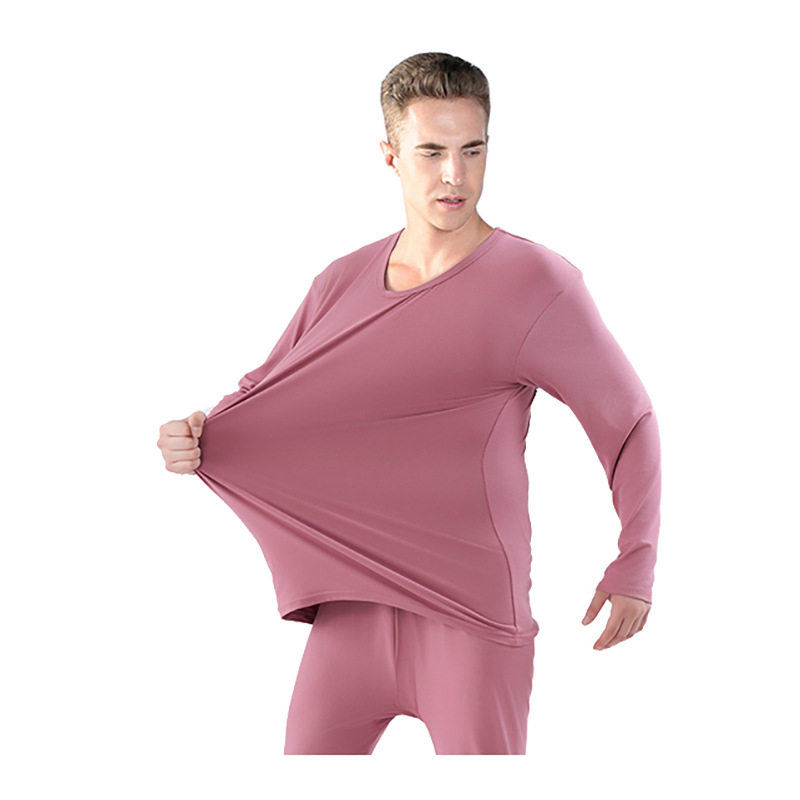 Мъжки термален пижамен костюм едно парче - свободна кройка, еднослойно, вискоза 94,6%, подплата спандекс 5,4%, умерено топло