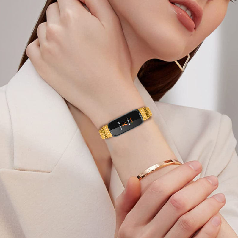 Milanese metalni kaiš s magnetskim kopčanjem za Fitbit Inspire3 – kompatibilan sa širinom interfejsa od 12 mm, težina 30 g, izdanje 2023.