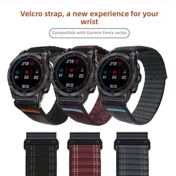 Garmin nylonový náramok pre Fenix 8/E – rýchle uvoľnenie, spona Velcro