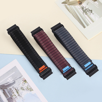 Brățară Garmin din nylon pentru Fenix 8/E – închidere Velcro, eliberare rapidă