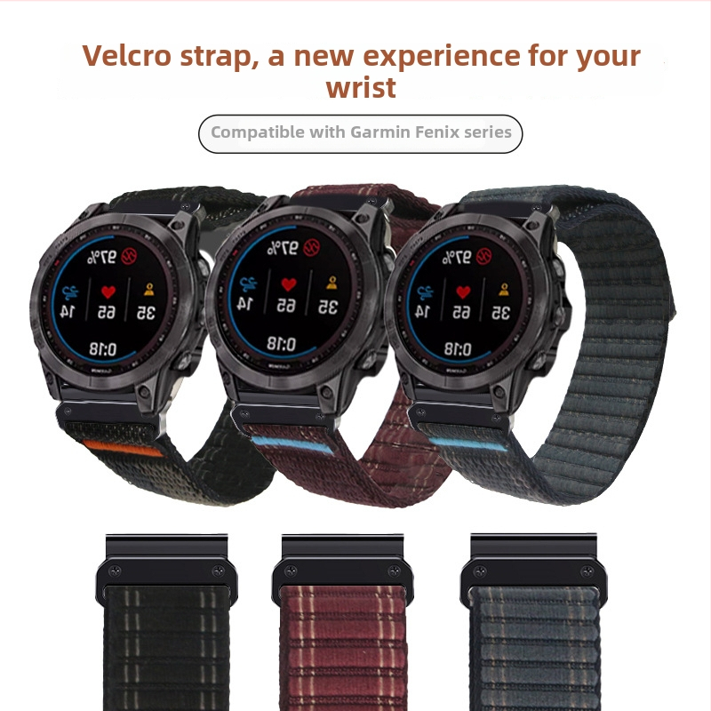 Garmin nylonový náramok pre Fenix 8/E – rýchle uvoľnenie, spona Velcro