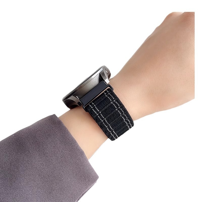 Nylon narukvica za sat s valovitim uzorkom, širine 20 mm, kompatibilna s Huawei, Samsung i Garmin