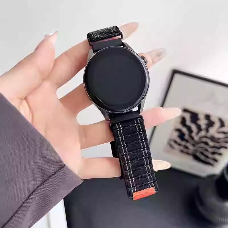 Nylon narukvica za sat s valovitim uzorkom, širine 20 mm, kompatibilna s Huawei, Samsung i Garmin