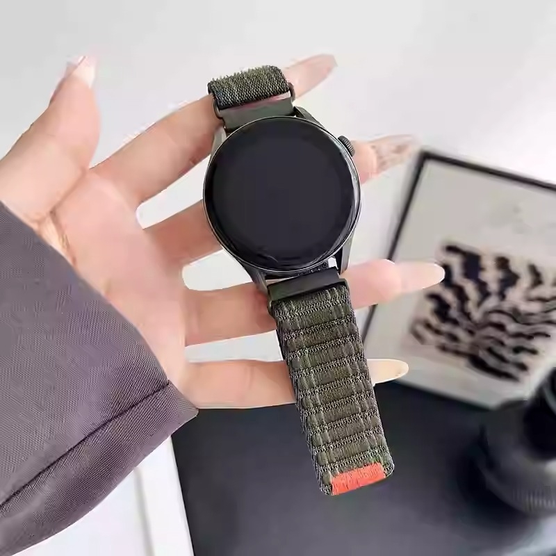 Nylon narukvica za sat s valovitim uzorkom, širine 20 mm, kompatibilna s Huawei, Samsung i Garmin