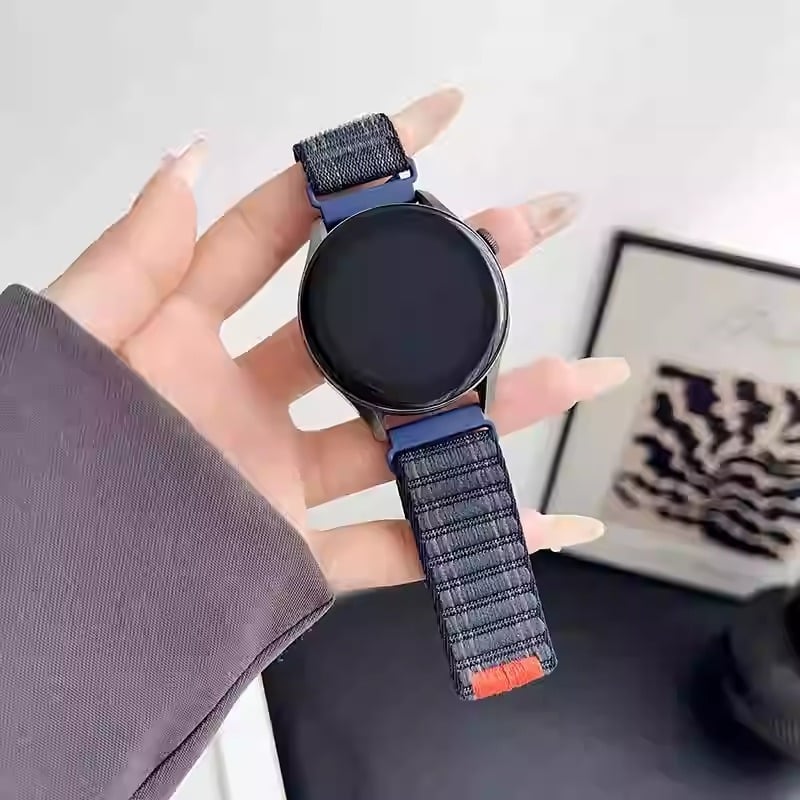 Nylon narukvica za sat s valovitim uzorkom, širine 20 mm, kompatibilna s Huawei, Samsung i Garmin