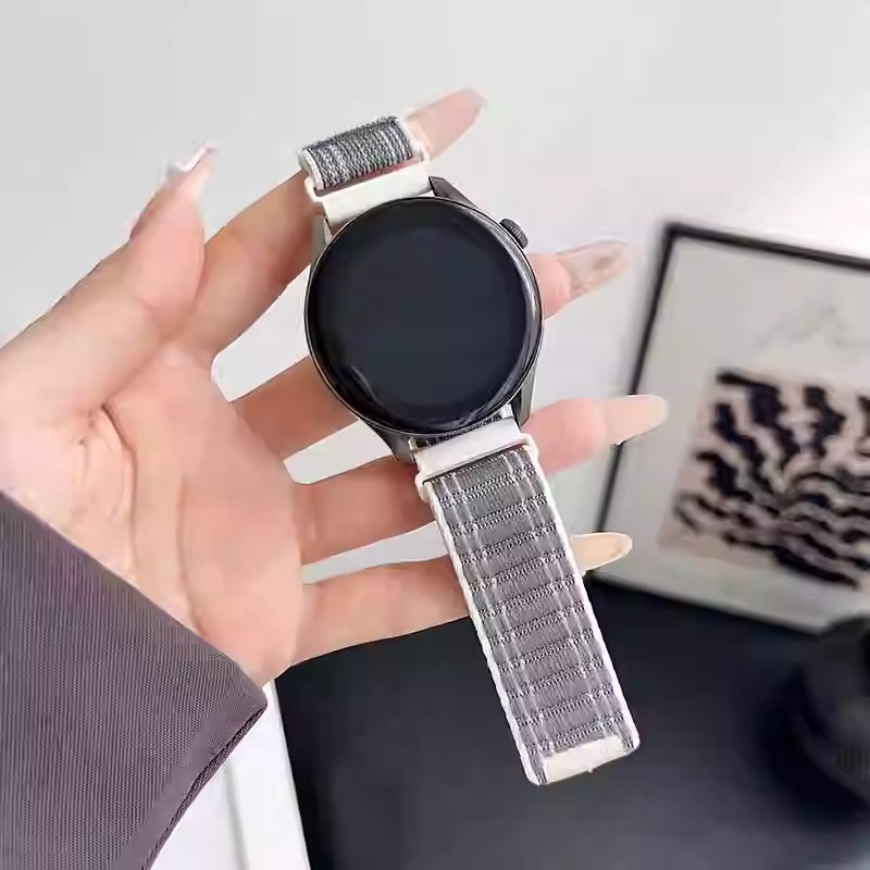 Nylon narukvica za sat s valovitim uzorkom, širine 20 mm, kompatibilna s Huawei, Samsung i Garmin