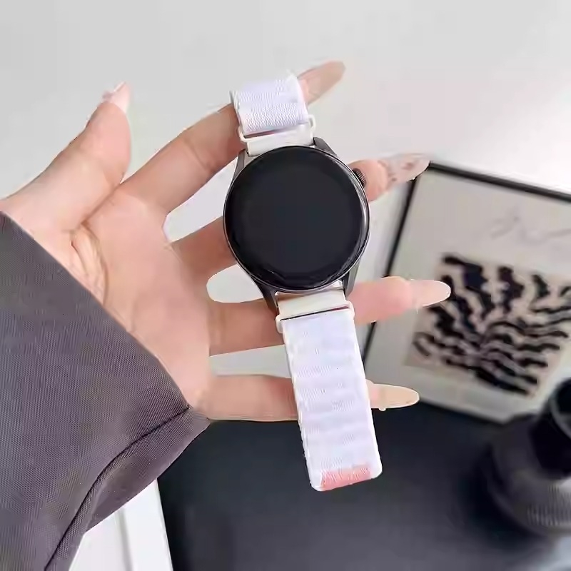 Nylon narukvica za sat s valovitim uzorkom, širine 20 mm, kompatibilna s Huawei, Samsung i Garmin