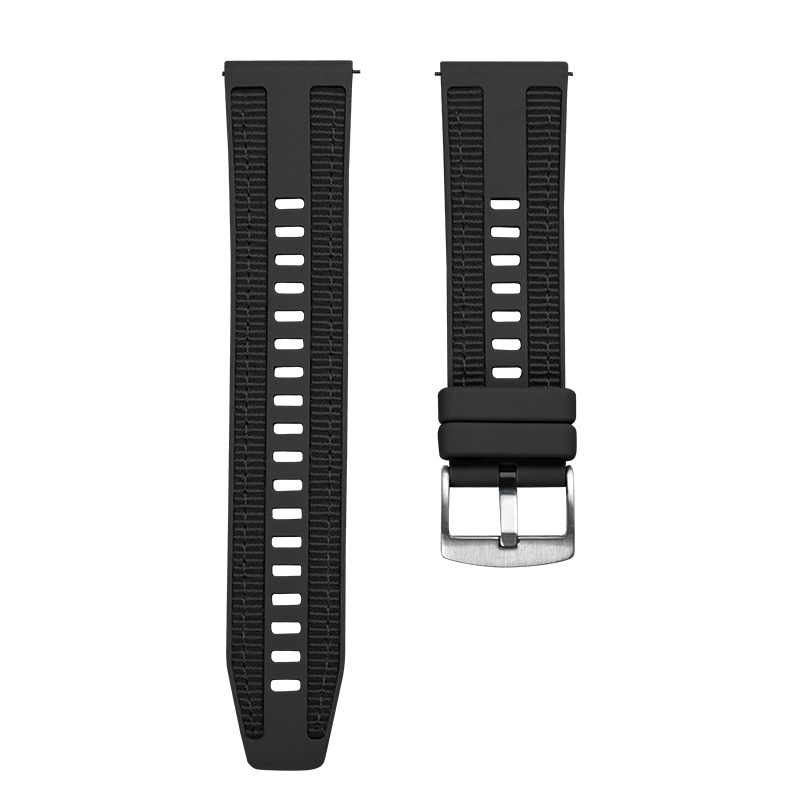 Silikonska narukvica za Huawei Watch GT5 s izgledom tkanog najlona, 46 mm, širina 22 mm, sportski stil, kopča s pinom