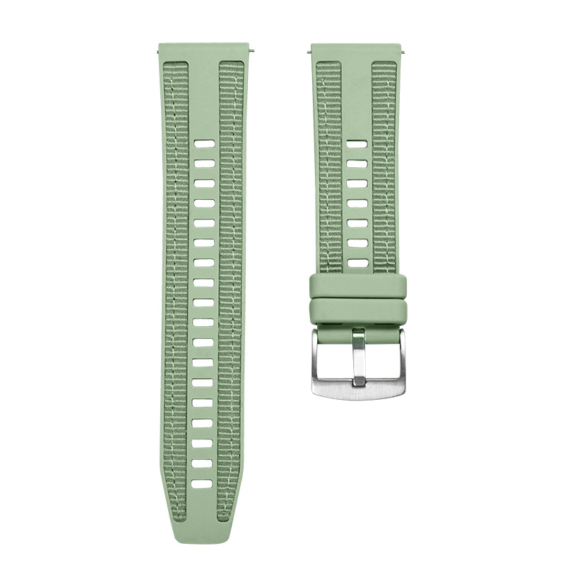 Silikonska narukvica za Huawei Watch GT5 s izgledom tkanog najlona, 46 mm, širina 22 mm, sportski stil, kopča s pinom