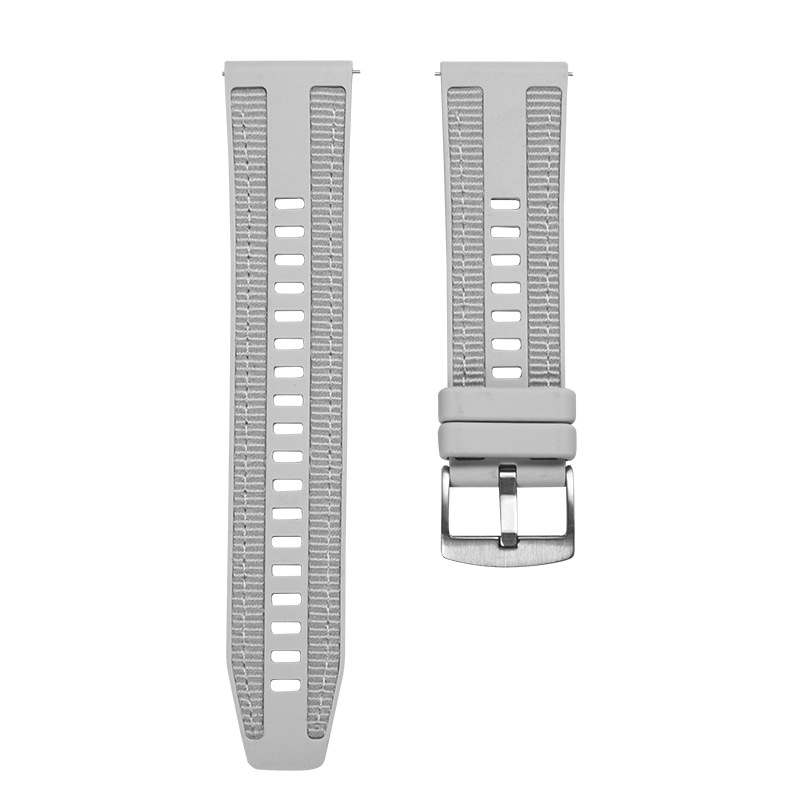 Silikonska narukvica za Huawei Watch GT5 s izgledom tkanog najlona, 46 mm, širina 22 mm, sportski stil, kopča s pinom