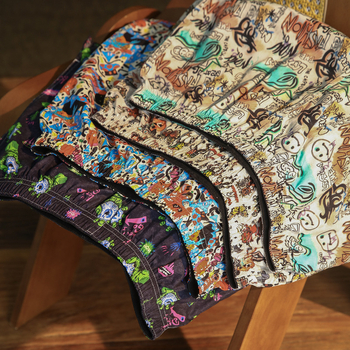 Boxeri pentru bărbați, talie medie, imprimeu cu flori rupte, bumbac țesut, respirabili