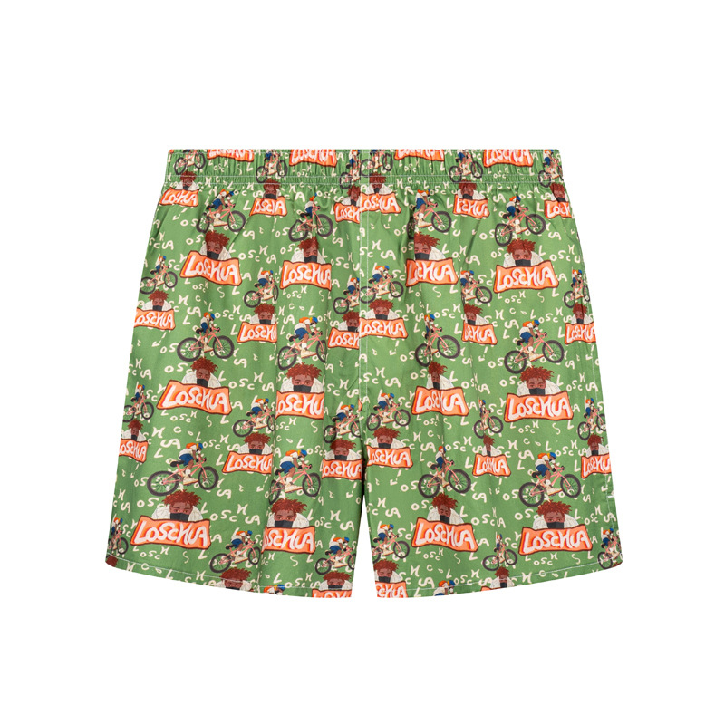 Boxeri pentru bărbați, talie medie, imprimeu cu flori rupte, bumbac țesut, respirabili