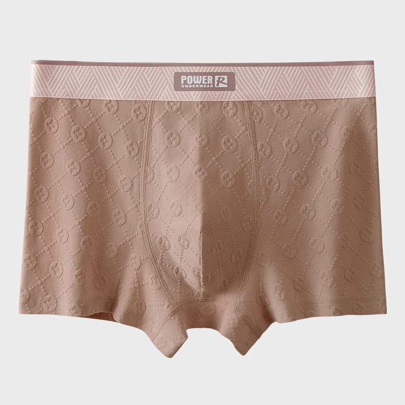 Plus veličine muške bokserice od čistog pamuka, udobne, širokog kroja, prozračne i udobne; antibakterijska podstava od svile od moruše; jacquard tkanina, sportski stil.