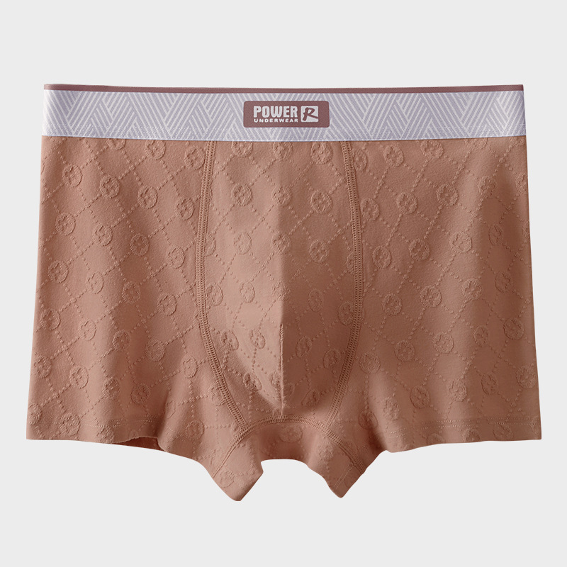 Plus veličine muške bokserice od čistog pamuka, udobne, širokog kroja, prozračne i udobne; antibakterijska podstava od svile od moruše; jacquard tkanina, sportski stil.