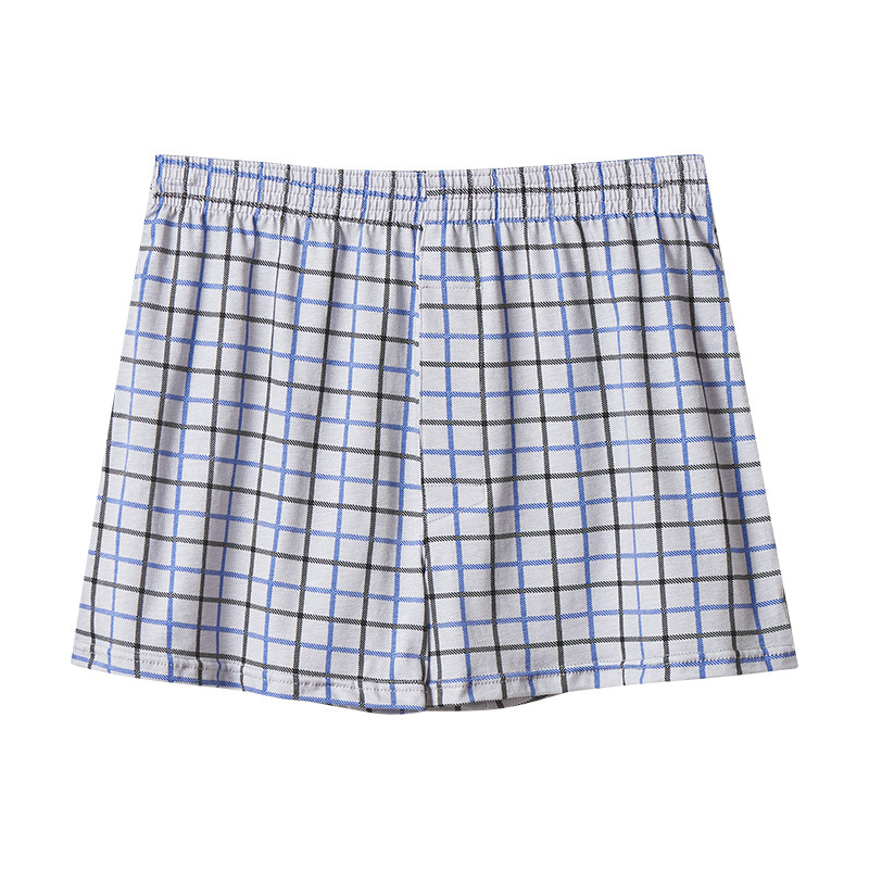 Boxer bărbați din bumbac, respirabili, talie medie, model în nuanțe asortate cu dungi/plaid, 95–100% bumbac, potriviți pentru toate anotimpurile.