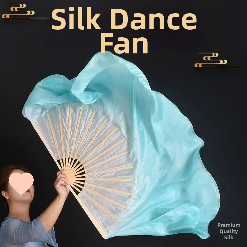 Hodvábny tanečný fan pre Yangko – Jiaozhou štýl, square a klasický tanec, letné vydanie 2021