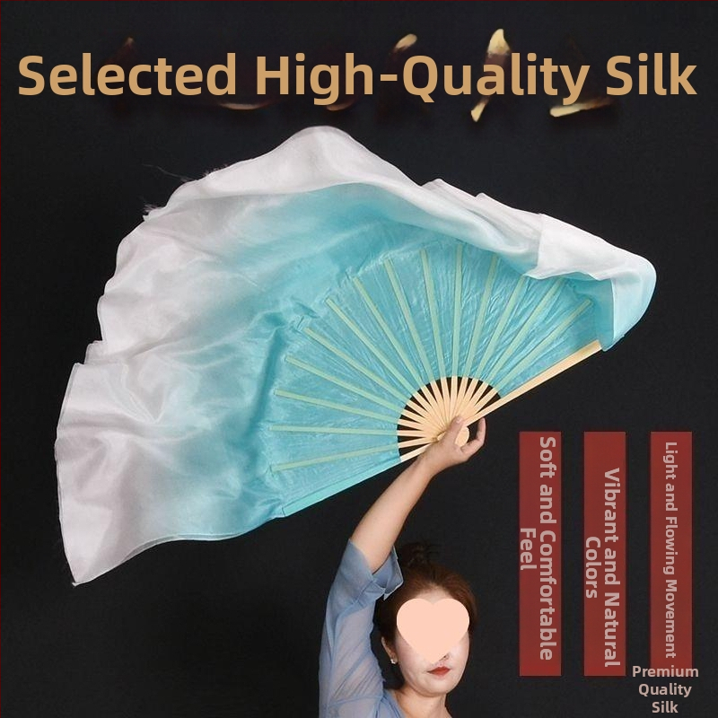 Hodvábny tanečný fan pre Yangko – Jiaozhou štýl, square a klasický tanec, letné vydanie 2021