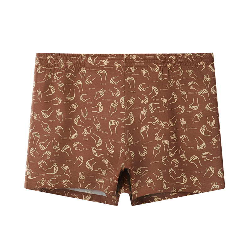 Muške boxerbriefs od 100% pamuka, slobodnog kroja, srednje visine pojasa, prozračne, s cvjetnim uzorkom