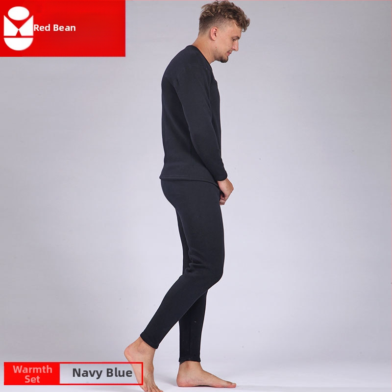 Unisex Termalni set od pamuka s baršunastim premazom – 95–100% pamuk, dvostruki sloj, super debel 501–600 g/m2, okrugli izrez, dugi rukavi, hlače, pakirano u kutiju