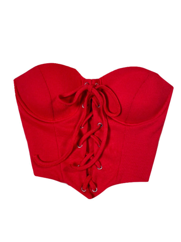 Top cu insert pentru bust și bretele detașabile, croială în formă de A, vară 2024, pentru femei