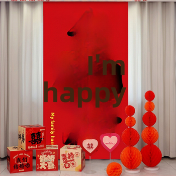 Сватбен висящ платнен банер за декорация на сватбено помещение, платно • марка Win xin • опаковка Opp bag • за сватба