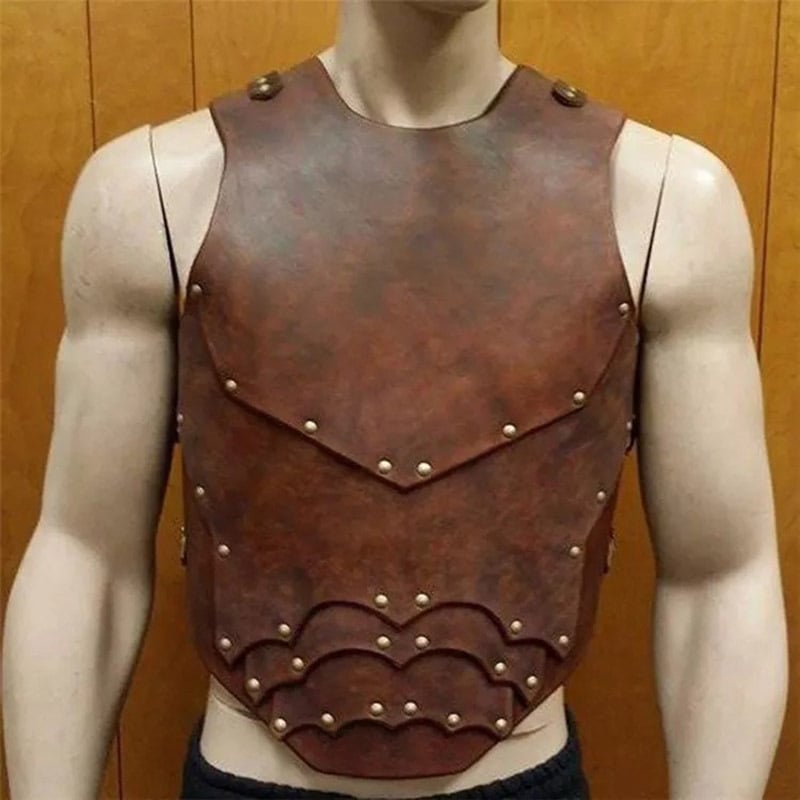 Cosplay ramenski oklop i kožni prsluk – Viking/Srednji vijek Renesansa tema, za odrasle, jesen 2024