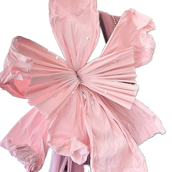 Розов комплект за декорация на сватбена стая – материал: прежда; за сватба; други сватбени принадлежности