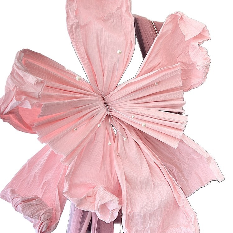 Розов комплект за декорация на сватбена стая – материал: прежда; за сватба; други сватбени принадлежности