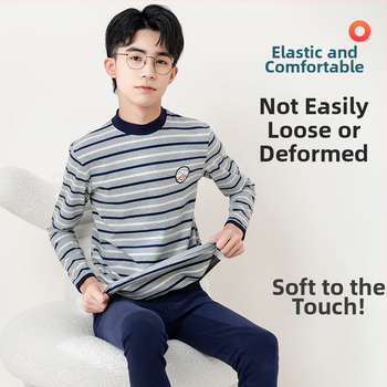 Paaugliai – rudens terminis komplektas vyrams – medvilninės viršūnės ir kelnaitės, plonas audinys, vienas sluoksnis, 181–200 g/m², išlaiko šilumą, vidutinio juosmens