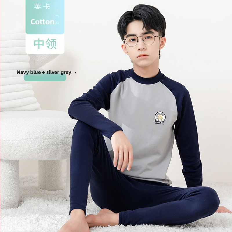 Paaugliai – rudens terminis komplektas vyrams – medvilninės viršūnės ir kelnaitės, plonas audinys, vienas sluoksnis, 181–200 g/m², išlaiko šilumą, vidutinio juosmens