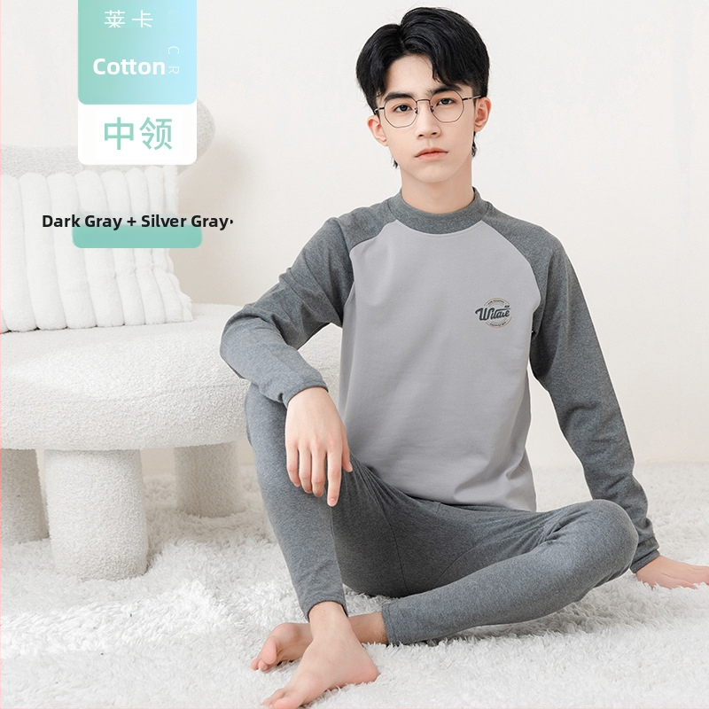 Paaugliai – rudens terminis komplektas vyrams – medvilninės viršūnės ir kelnaitės, plonas audinys, vienas sluoksnis, 181–200 g/m², išlaiko šilumą, vidutinio juosmens