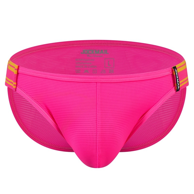 Jockmail muške gaćice s fluorescirajućom tkaninom, Ice Silk mreža, prozračne, brzo sušeće za sport