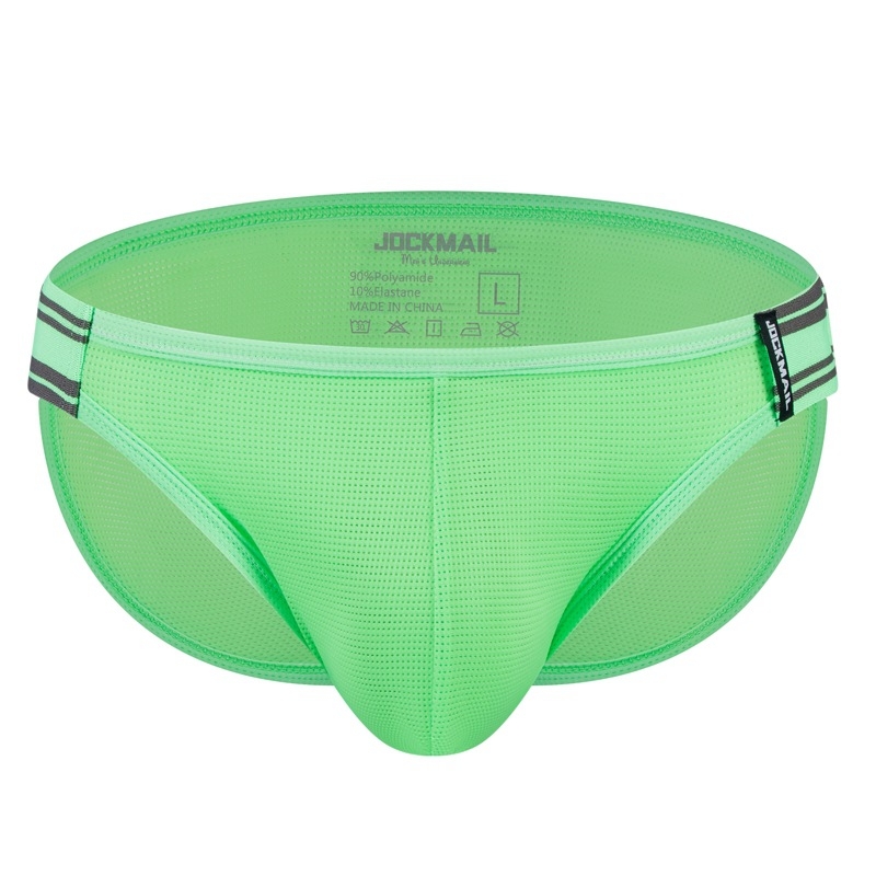 Jockmail muške gaćice s fluorescirajućom tkaninom, Ice Silk mreža, prozračne, brzo sušeće za sport